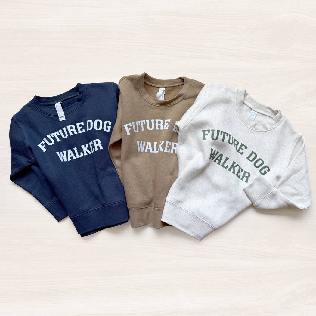 Poppy & Lou - Future Dog Walker Toddler Sweatshirt: Natural Heather / 5/6