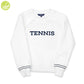 White Navy Tennis Play All Sweatshirt