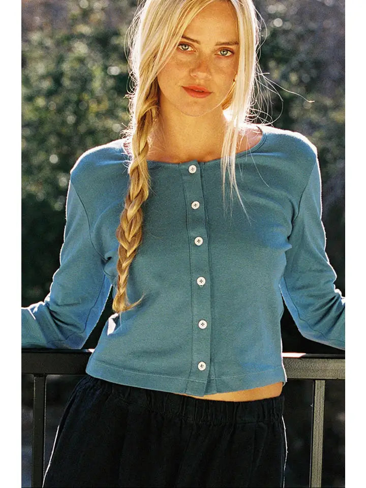 Organic Rib Cardigan
