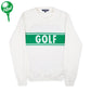 Ame & Lulu - Club Sport Sweater: White Green Golf