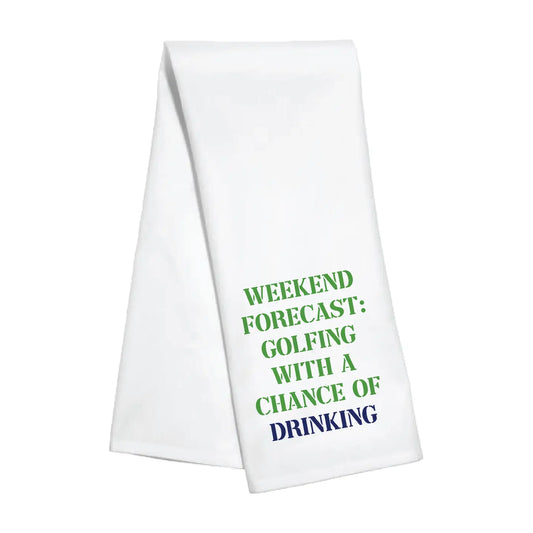 Tonights Forecast Golfing Kitchen Towel
