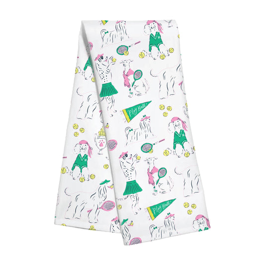 Toss Designs - Kitchen Towel - Tennis Dogs