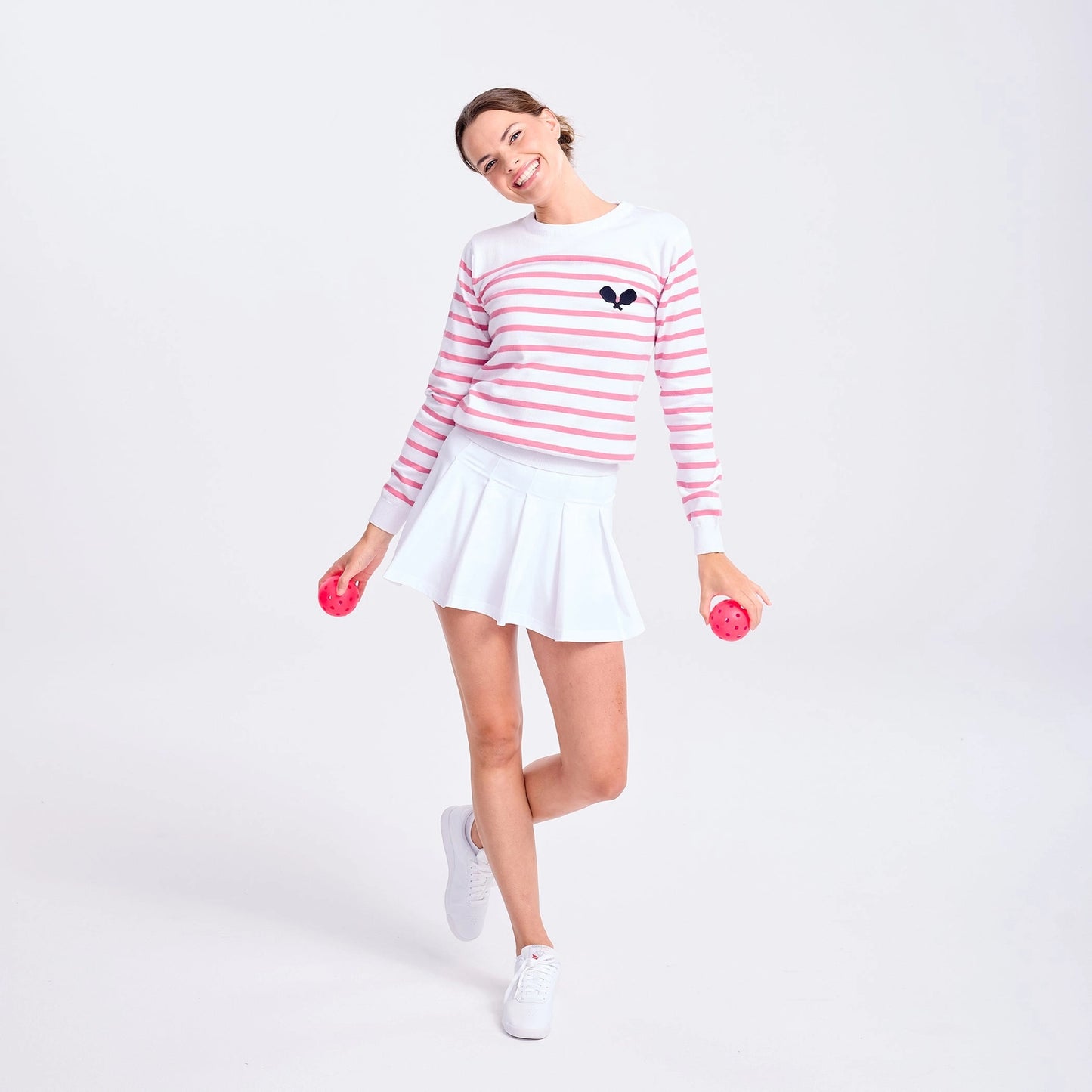 Pink Paddle Stripes Club Sport Sweater