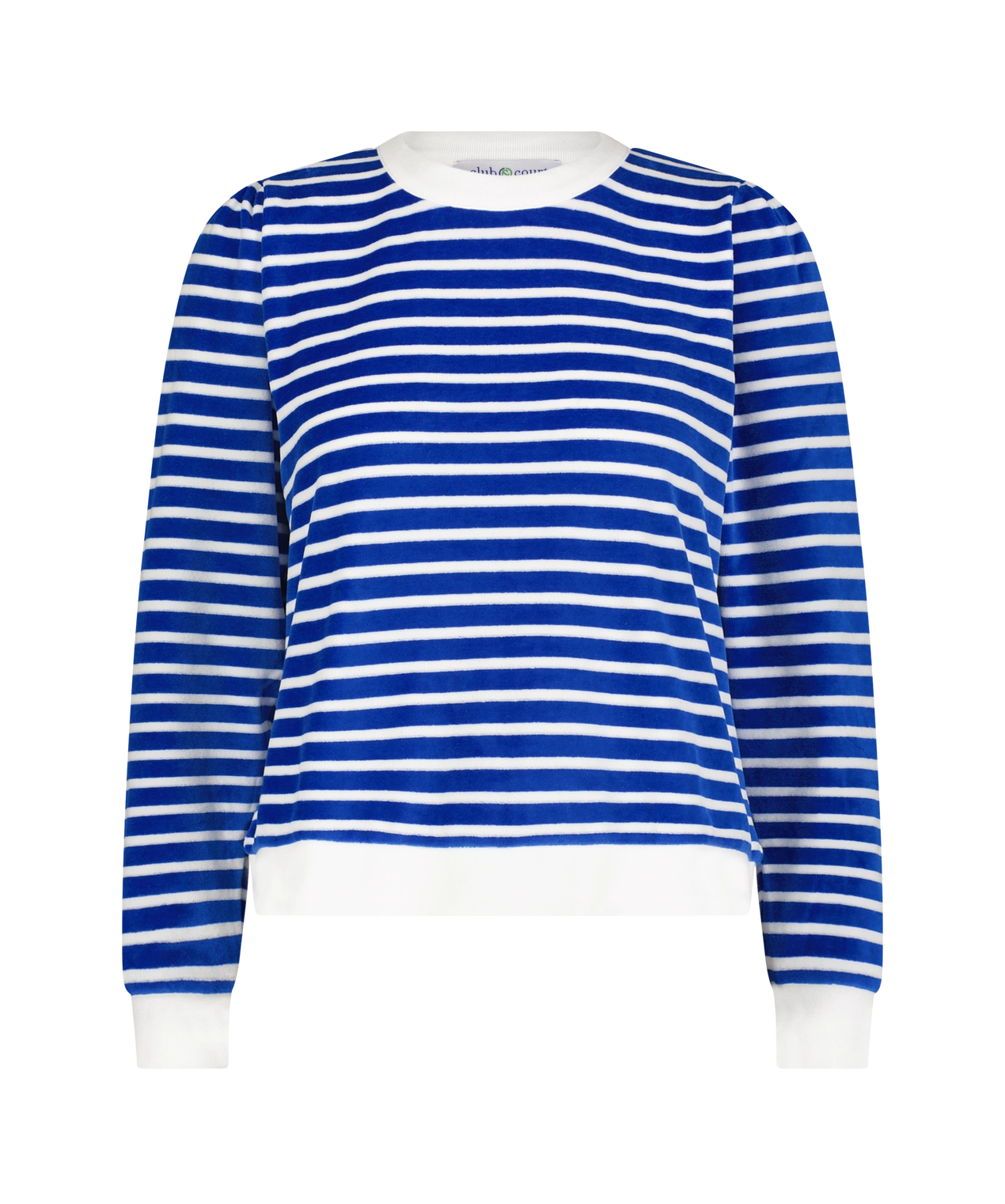 Cadet Blue with Bright White Stripe Poppy Top