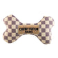 Haute Diggity Dog - Checker Chewy Vuiton Bones Squeaker Dog Toy: XL