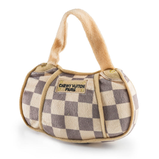 Haute Diggity Dog - Checker Chewy Vuiton Handbag Squeaker Dog Toy: Large