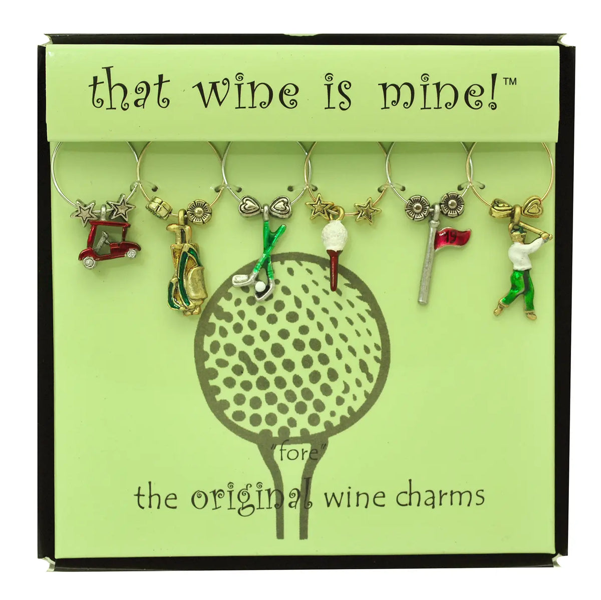 Fore Wine Painted Charms