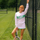 White Green Tennis Club Sport Sweater