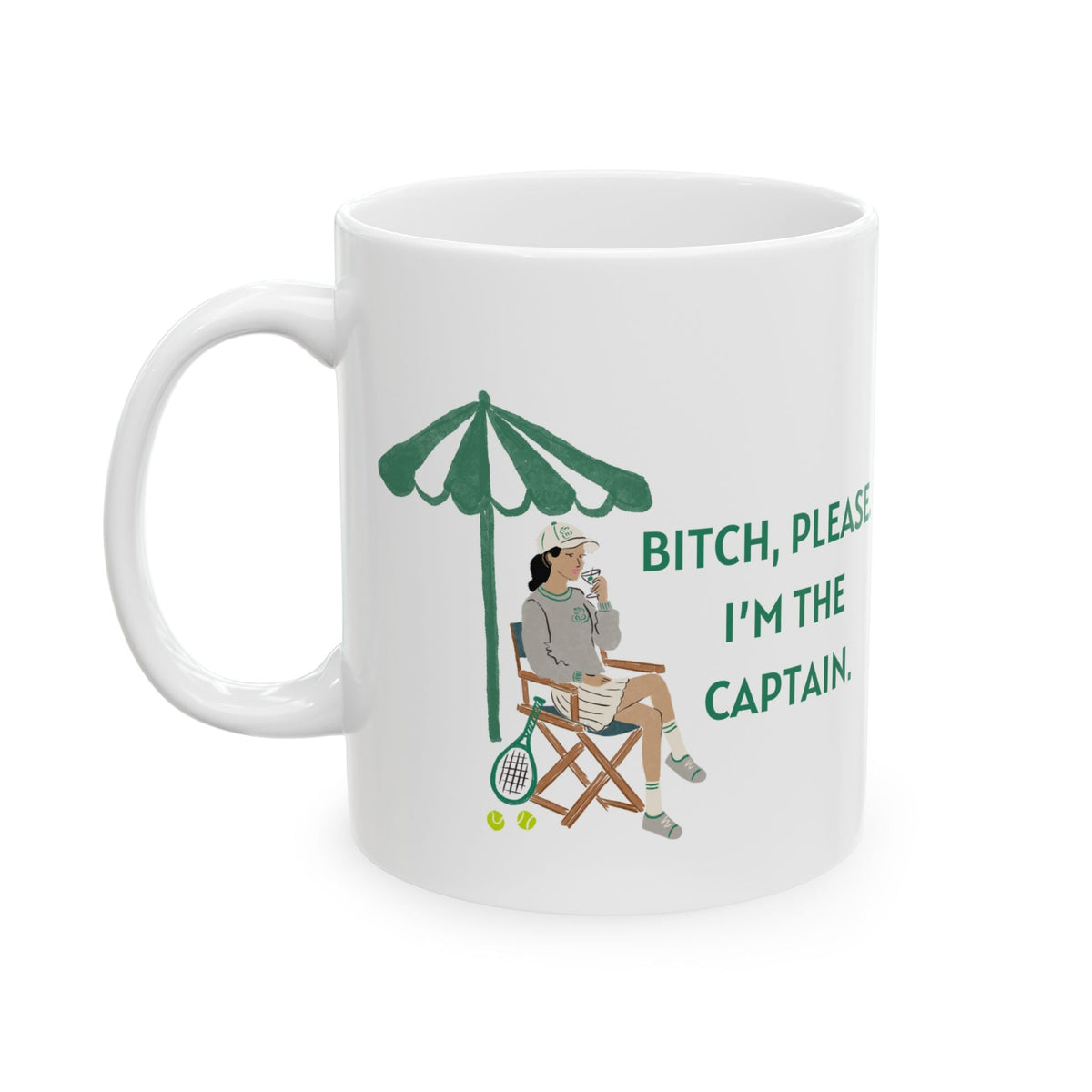 Tennis Captain Mug - Dark Hair