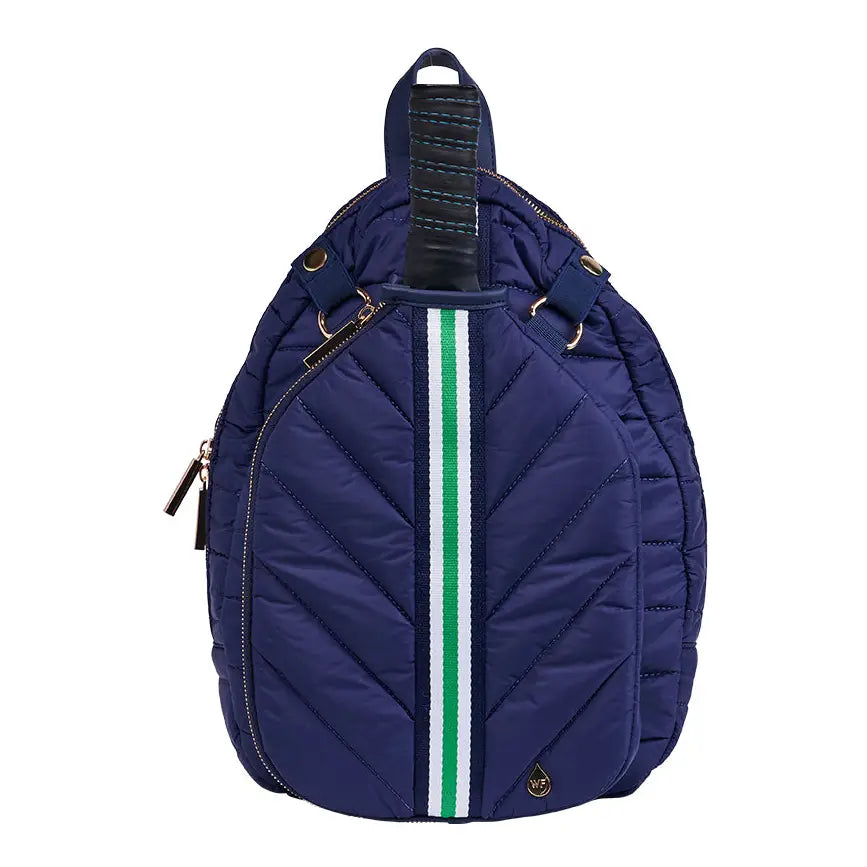 Pickleball HydroSling Bag with Removable Racquet Cover - Navy Matte with Stripe