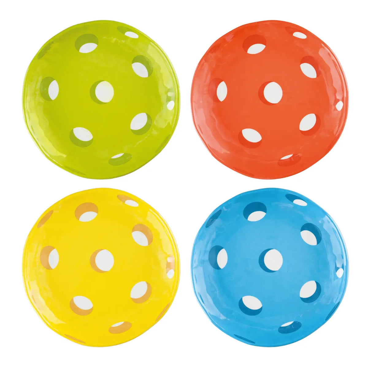 4-Piece Pickleball 6" Melamine Plate
