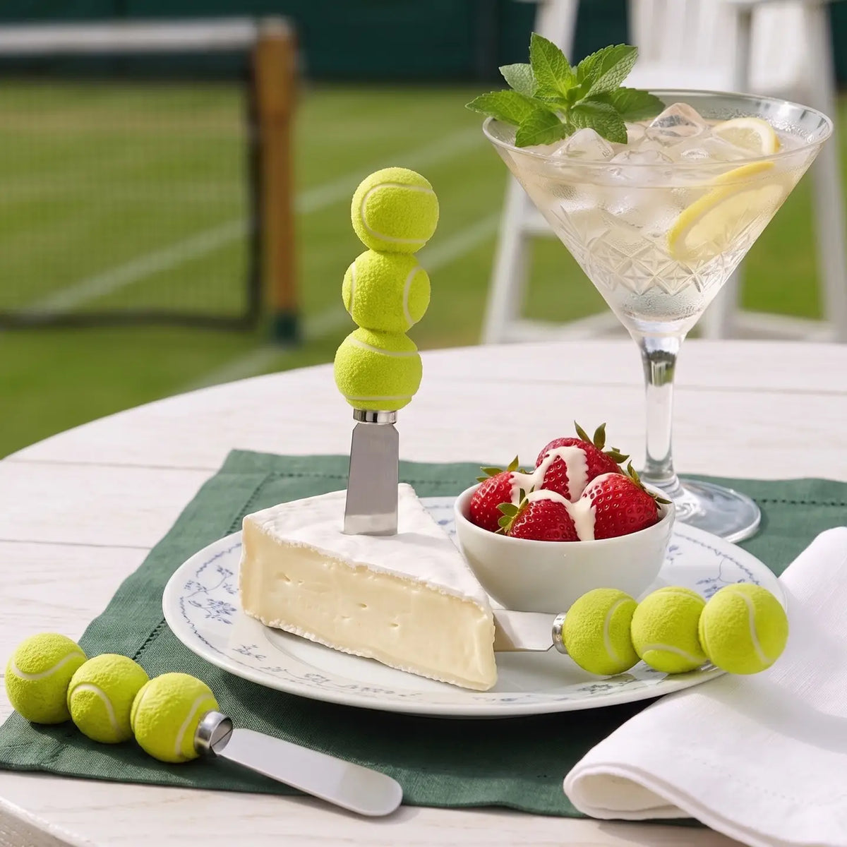 3-Piece Tennis Balls Cheese Spreader