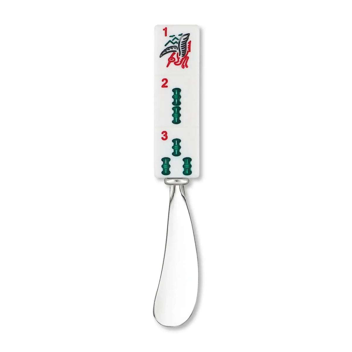 2-Piece Mahjong Bamboos Zinc Cheese Spreader