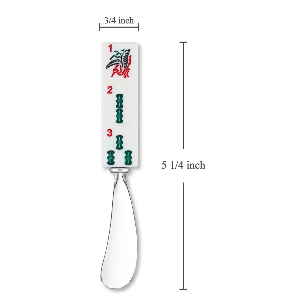 2-Piece Mahjong Bamboos Zinc Cheese Spreader