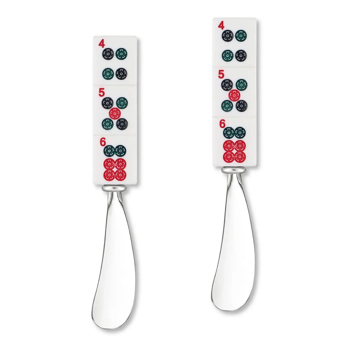 2-Piece Mahjong Stones Zinc Cheese Spreader