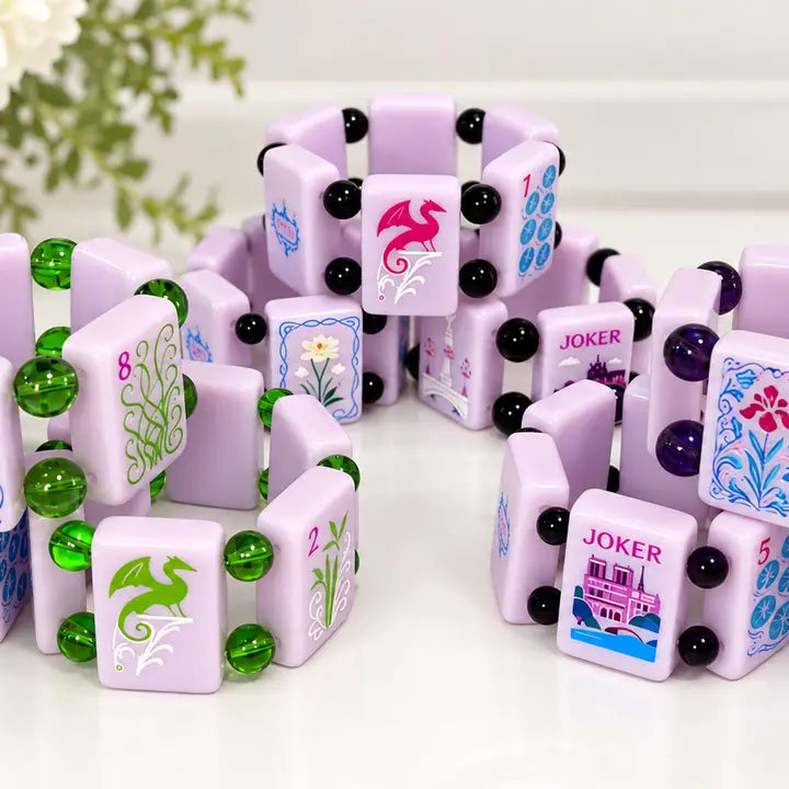Parisian Purple Mah Jongg Tile Bracelet