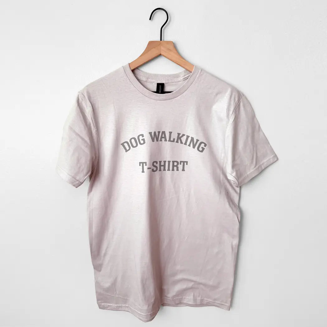 Dog Walking T-Shirt | Black & Ice Gray Edition