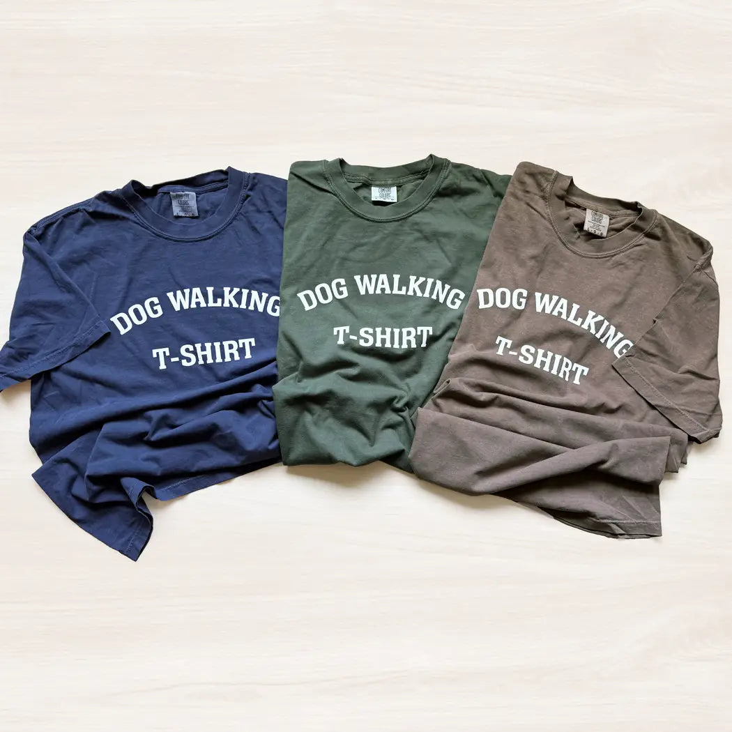Dog Walking T-Shirt – Fall Colors Collection