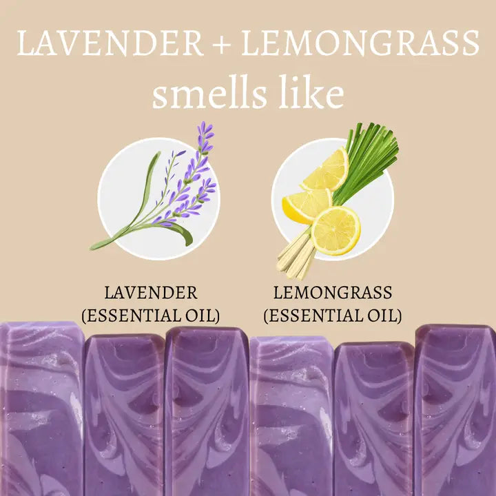 Lavender and Lemongrass Vegan Handmade Bar Soap - 4oz