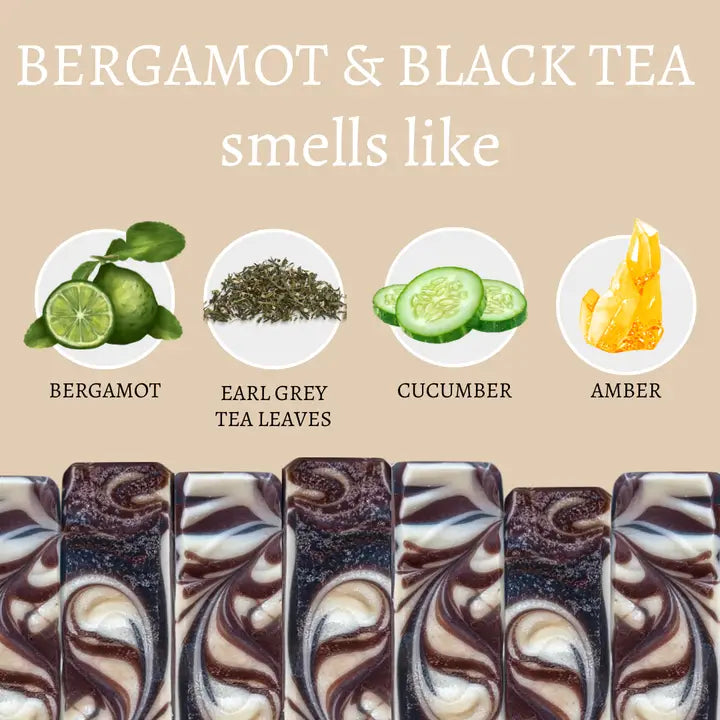 Bergamot and Black Tea Vegan Handmade Bar Soap - 4oz