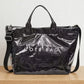 Black Vinyl TOTE BAG with Strap