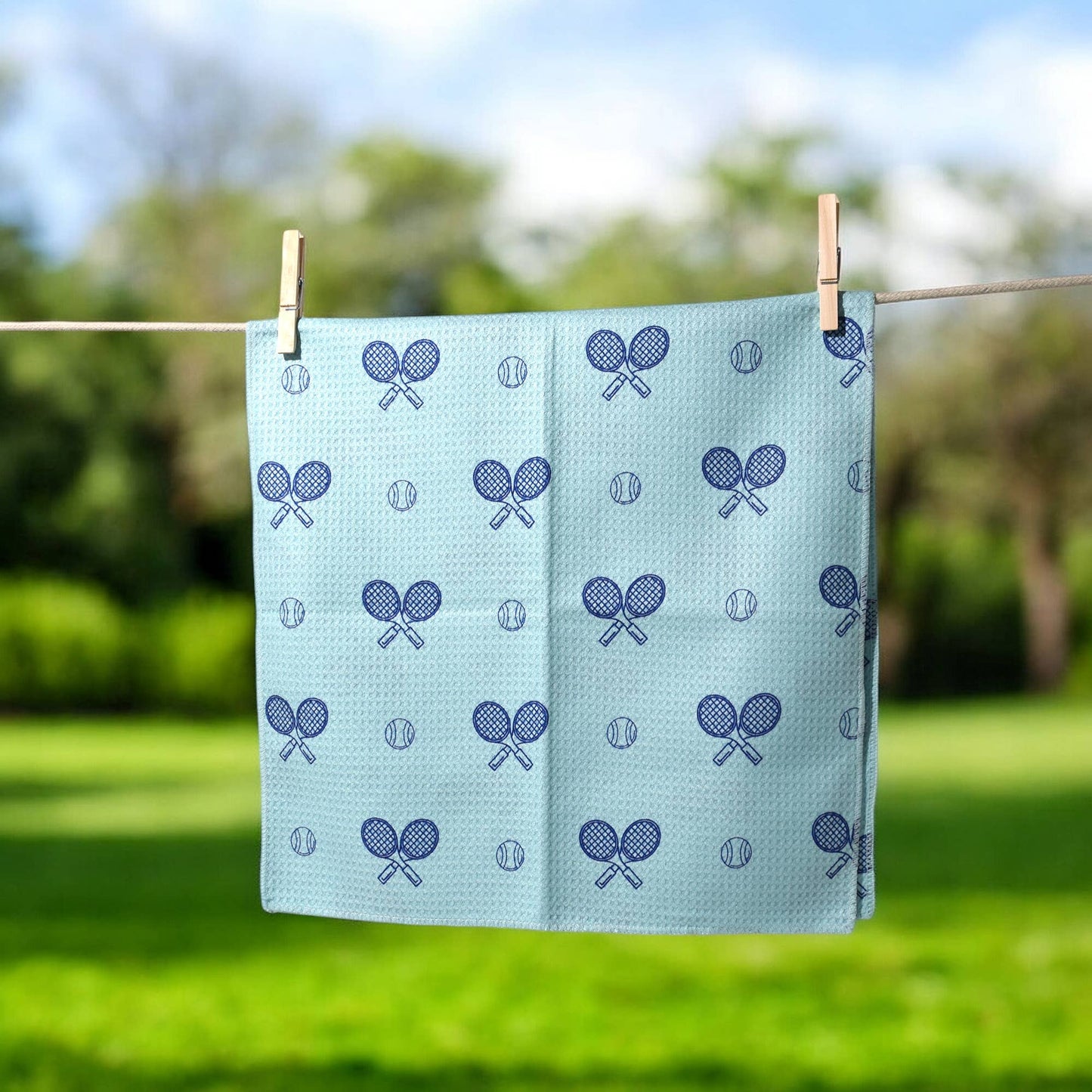 Tennis Dish Towel- Sky Blue