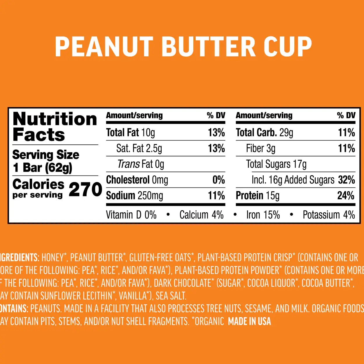Peanut Butter Cup Protein Bar