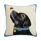 Peking Handicraft - Black Labrador Dog With Bee Hook Pillow - Mary Lake Thompson