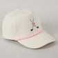 Pink Golf Clubs with Ribbon Embroidered Trucker Hat