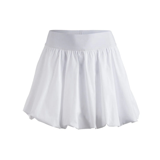 Serena Bubble Skirt - Optic White