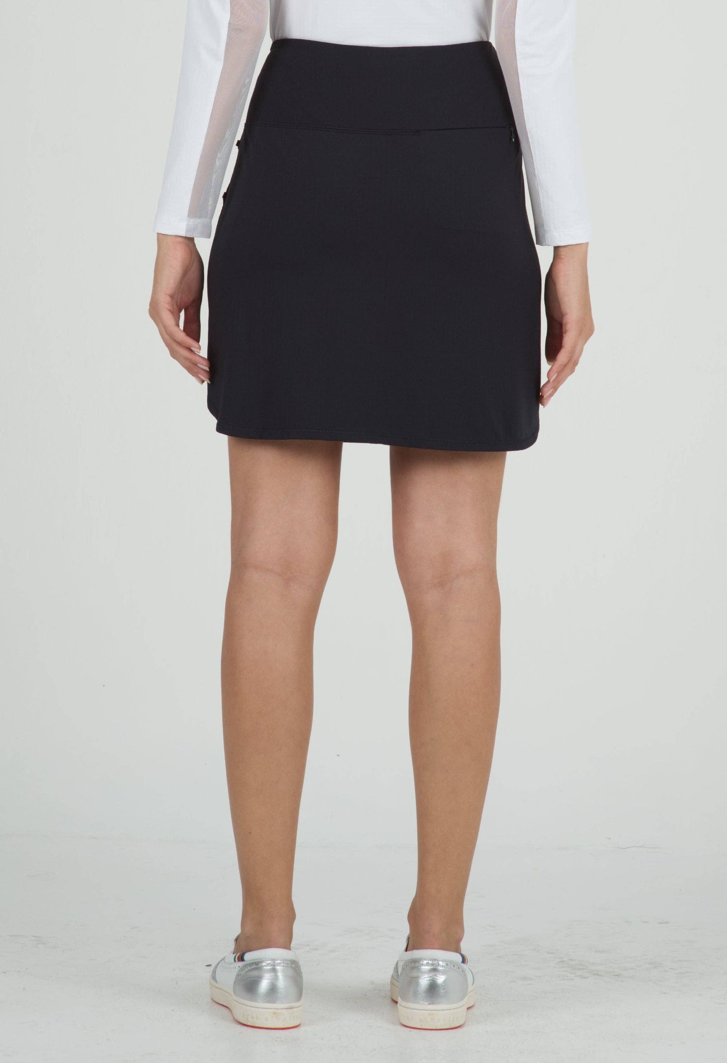 Solid Straight Skort 17.5"