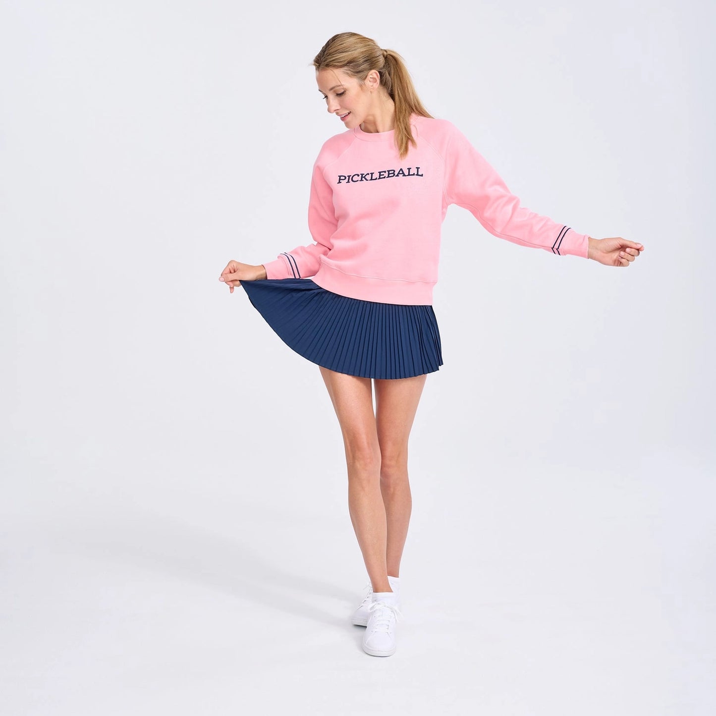 Pink Navy Pickleball Play All Sweatshirt