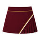 Arden Pleated Skort (Merlot / Gold / Ivory)