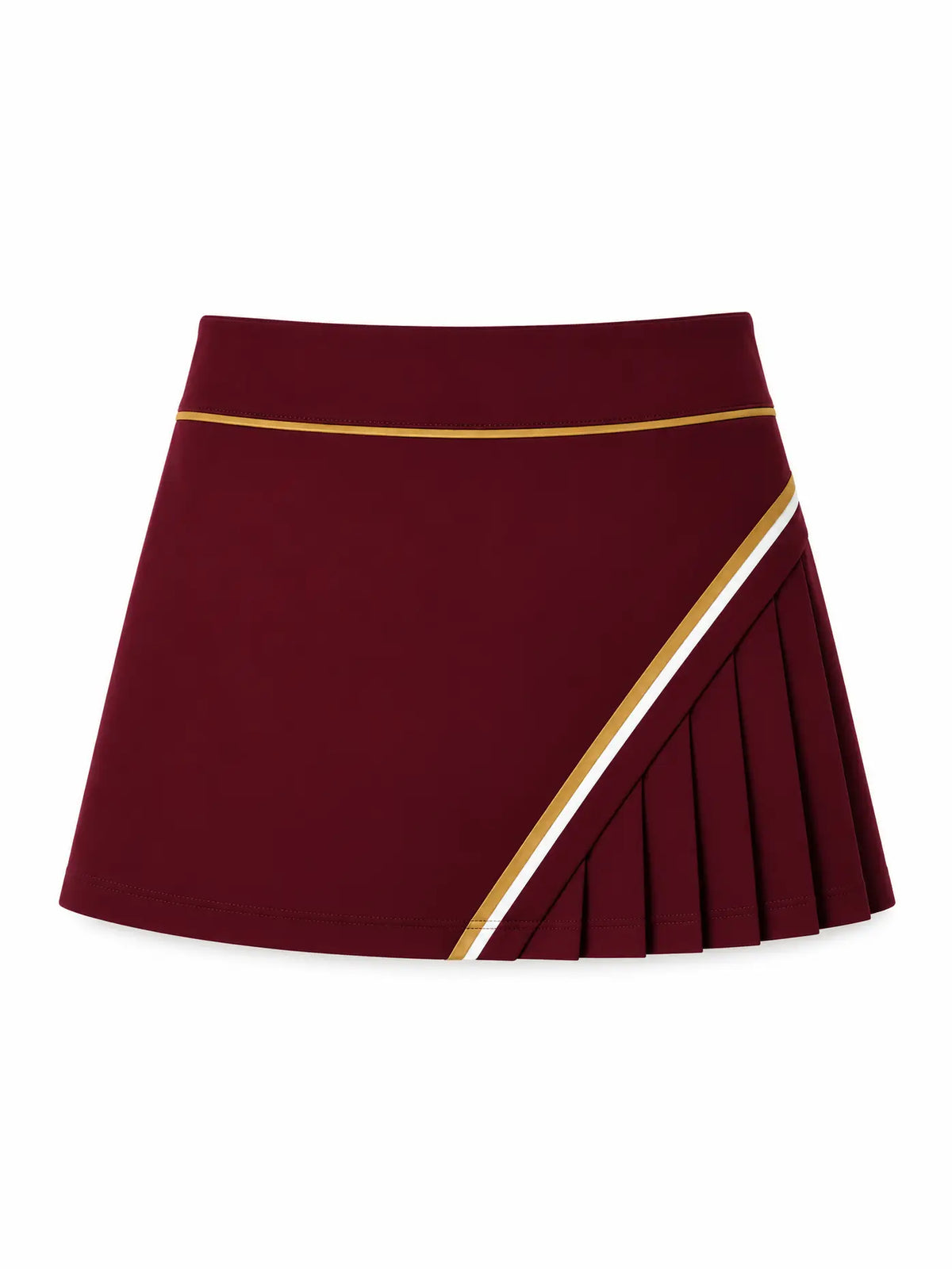 Arden Pleated Skort (Merlot / Gold / Ivory)