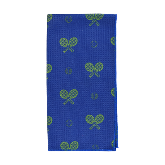 Night Match Blue Tennis Dish Towel