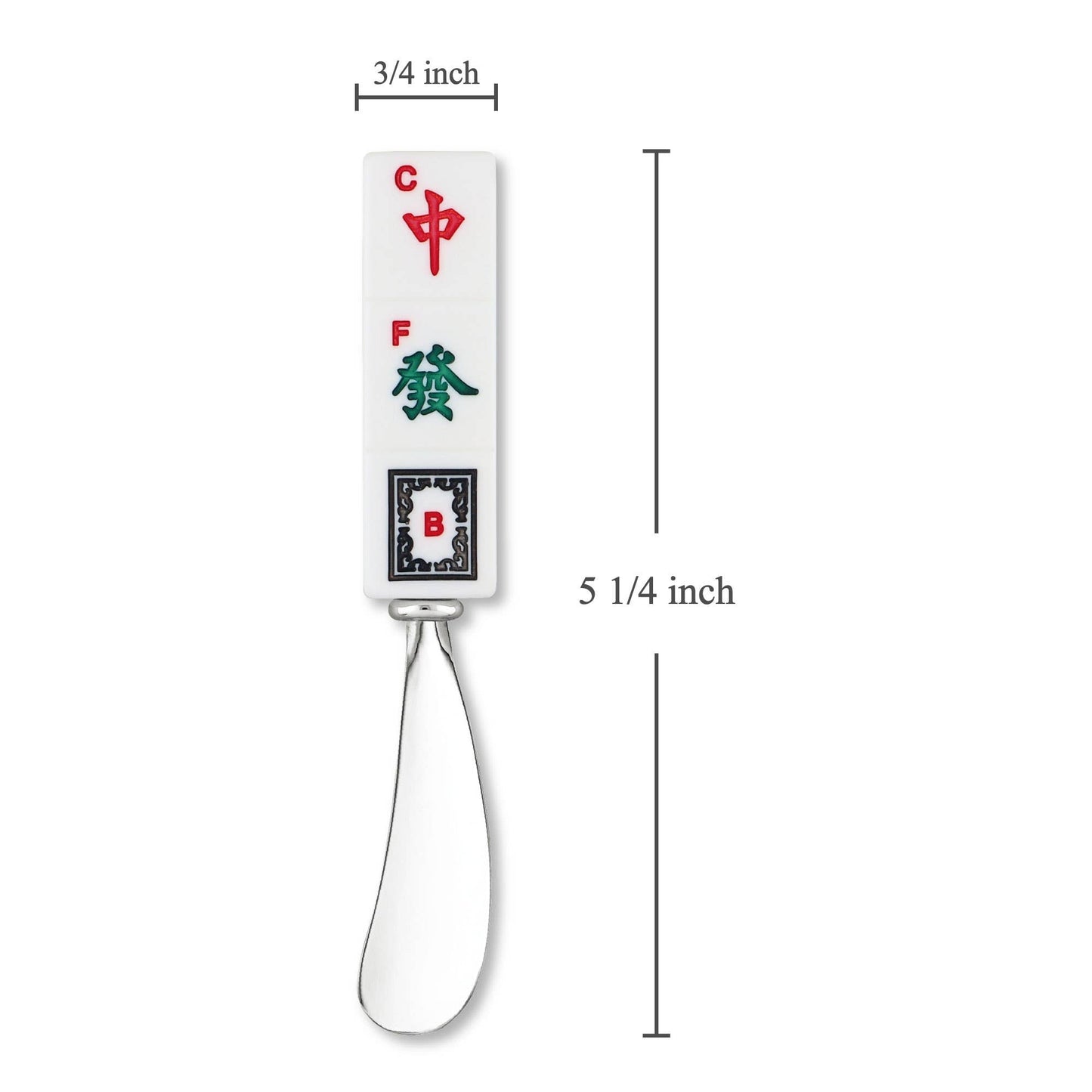 2-Piece Mahjong Honor Suits Zinc Cheese Spreader