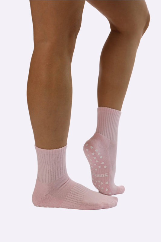 Blush Pink Grip Sox