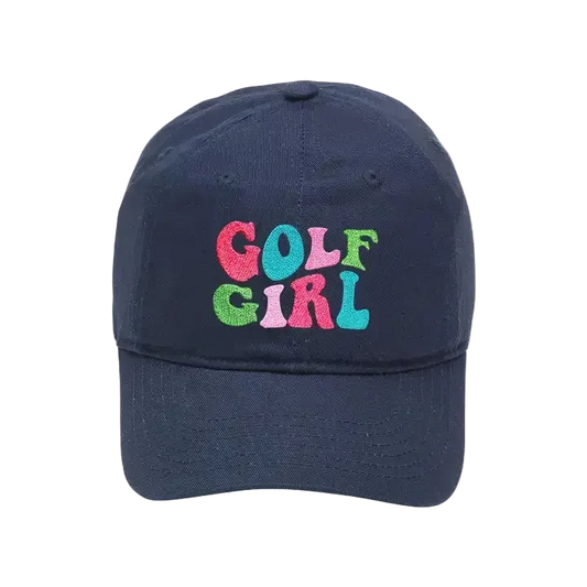 Golf Girl Embroidered Cap - Navy
