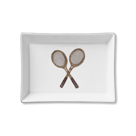 Toss Designs - Ceramic Tray - Vintage Tennis