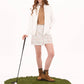 Foray Golf - Boucle Trimmed Faux Wrap Skirt: Winter White Boucle / Regular 15.5" / XS