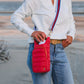 Poppy Red HydroBag® with Red, White, Navy striped Strap