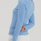 Foray Golf - Rib LS V-Neck Polo: Light Blue / L