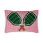 Pickleball Hook Pillow - Green / Pink