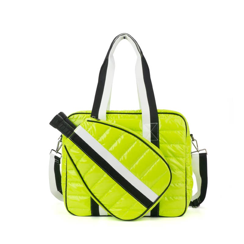 Pickleball Puffer Duffel Sport Bag: Kelly Green