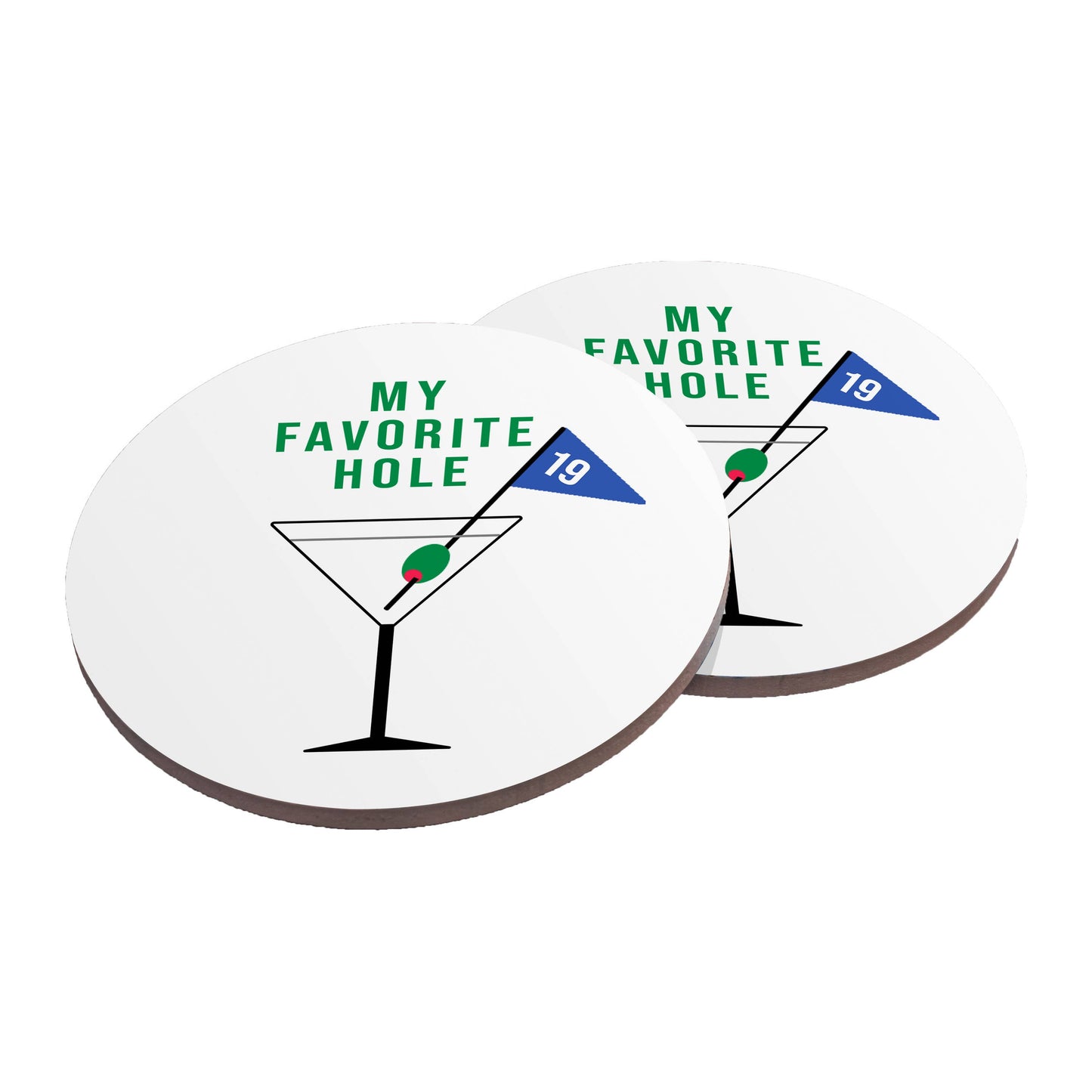 Toss Designs - Ceramic Coasters (Set of 4) - Favorite Hole 19