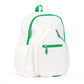 Pickleball Time Backpack: Quilted White Green