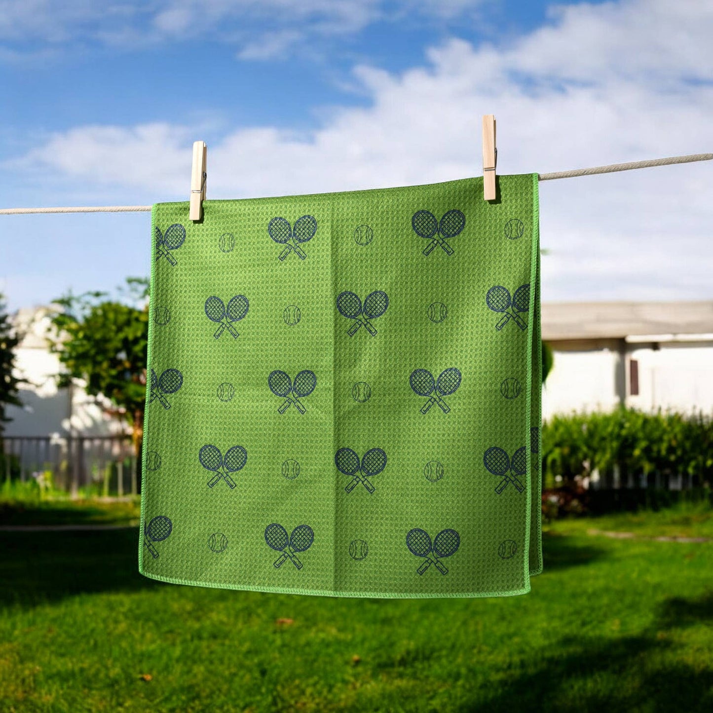 Tennis Dish Towel- Grass Court Green