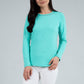 Long Sleeve Crew Neck with Mesh