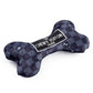 Haute Diggity Dog - Black Checker Chewy Vuiton Bone Squeaker Dog Toy