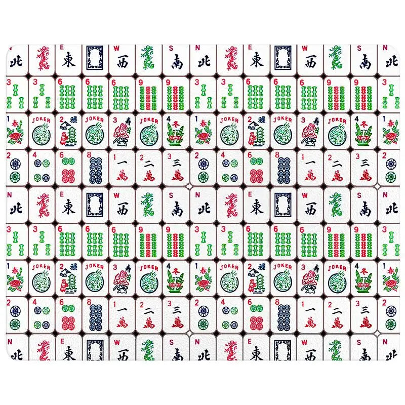 Colorful Mahjong Glass Cutting Board